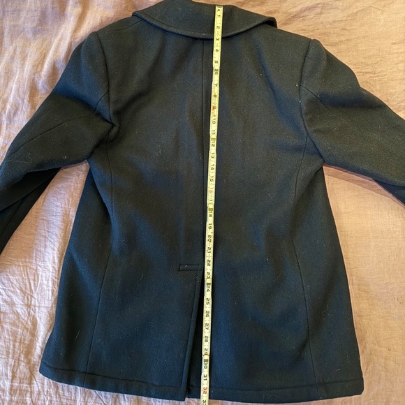 L.L. Bean Italian Wool Navy Blue Double Breasted Peacoat, Men's M - Picture 10 of 11